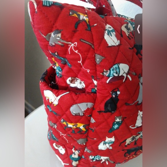 Vera Bradley tote holiday cat - Picture 3 of 6